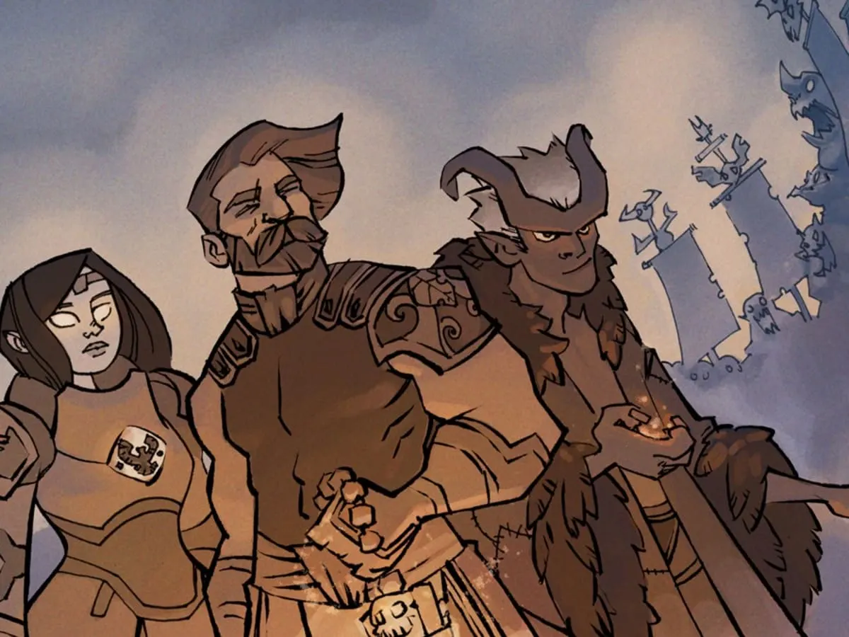 Dessin de personnages de Donjons et dragons.